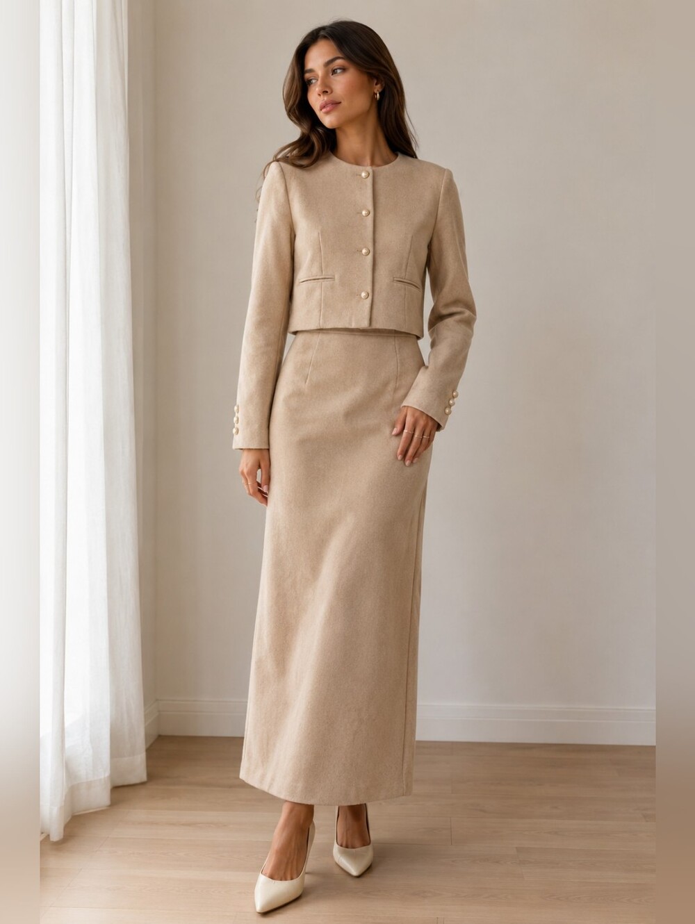 Blazer & Pencil Skirt Suit Set Small